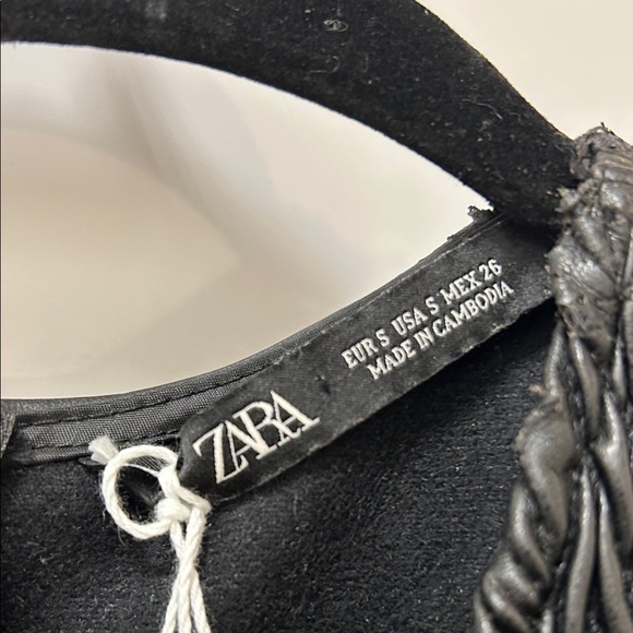 Zara Textured Black Midi Dress - Picture 2 of 3